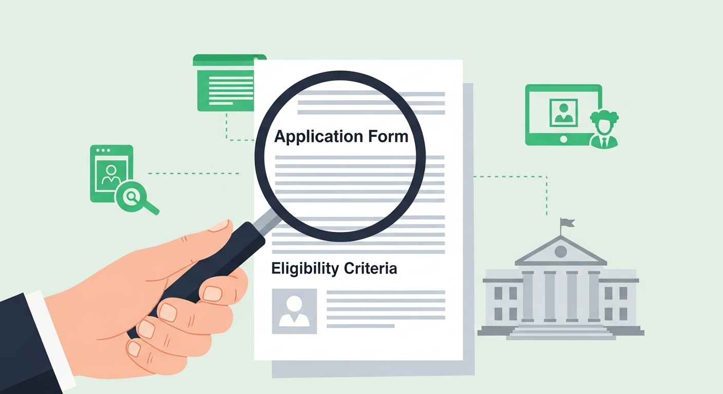 정규직 전환 지원금 신청 서류를 꼼꼼히 확인하고 신청하는 과정을 상징하는 이미지