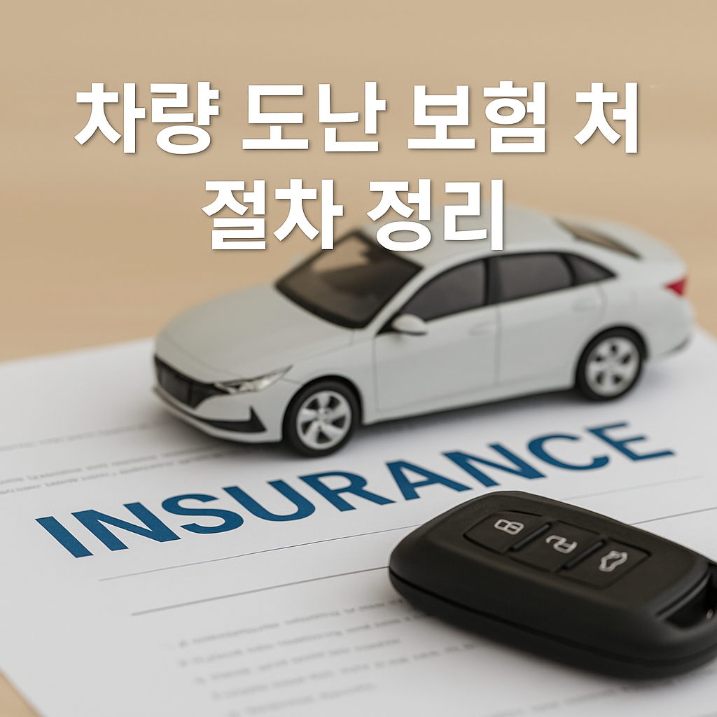차량 도난 보험 처리 절차 정리