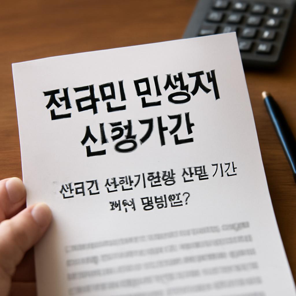 전국민 민생지원금 신청기간