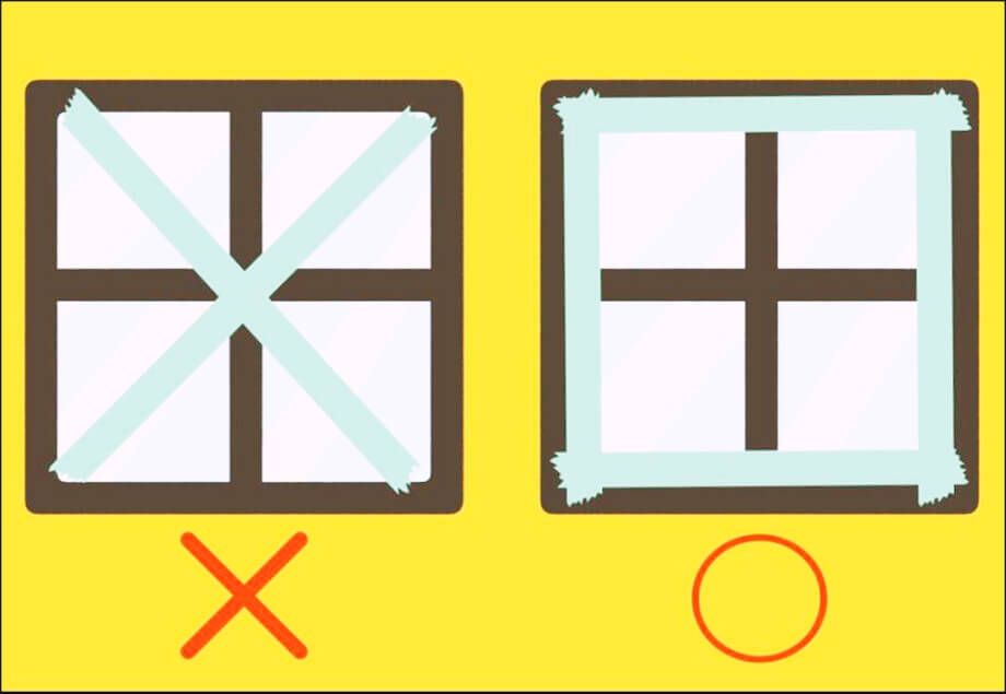 태풍대비 창문 테이핑 방법