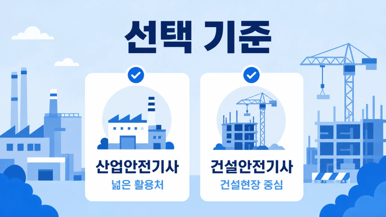 산업안전기사와 건설안전기사 선택 기준 체크리스트