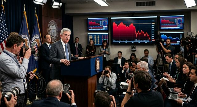 파월 발언 이후 급락하는 금융시장 그래프 상황