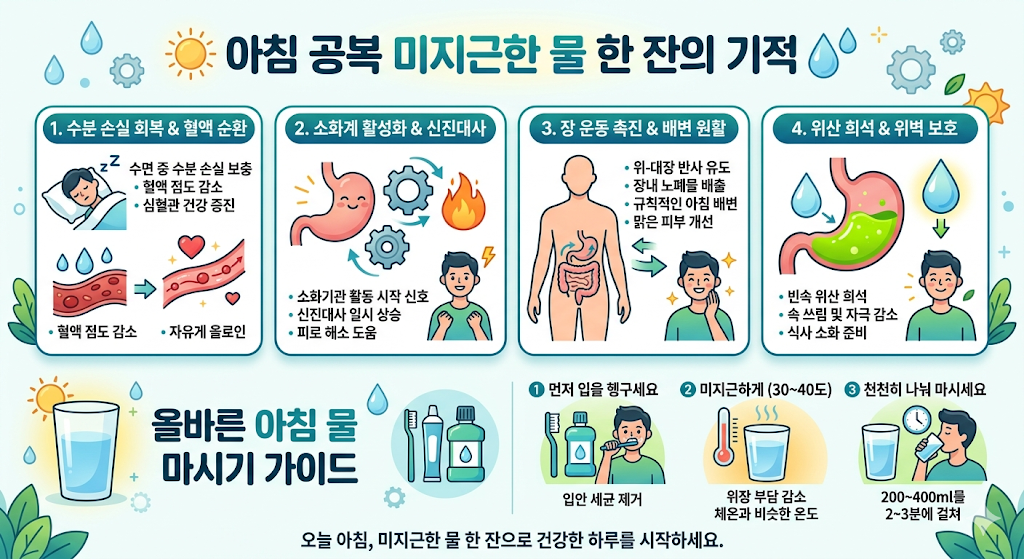 아침 공복 물한잔의 기적