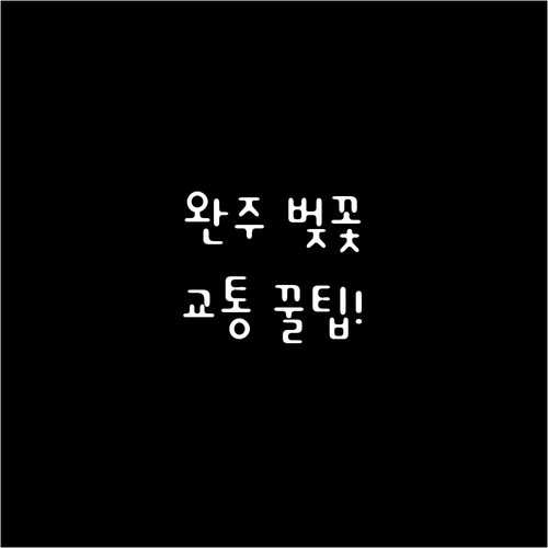 2026 완주군 지역별 벚꽃 개화 현..