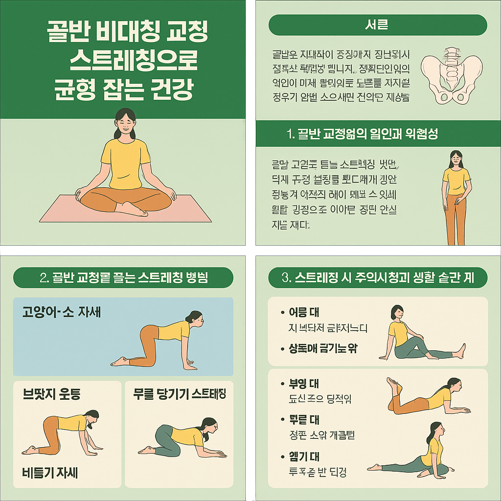 골반 비대칭 교정 스트레칭으로 균형 잡는 건강