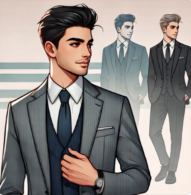 직장을 다니는 양복을 입은 청년