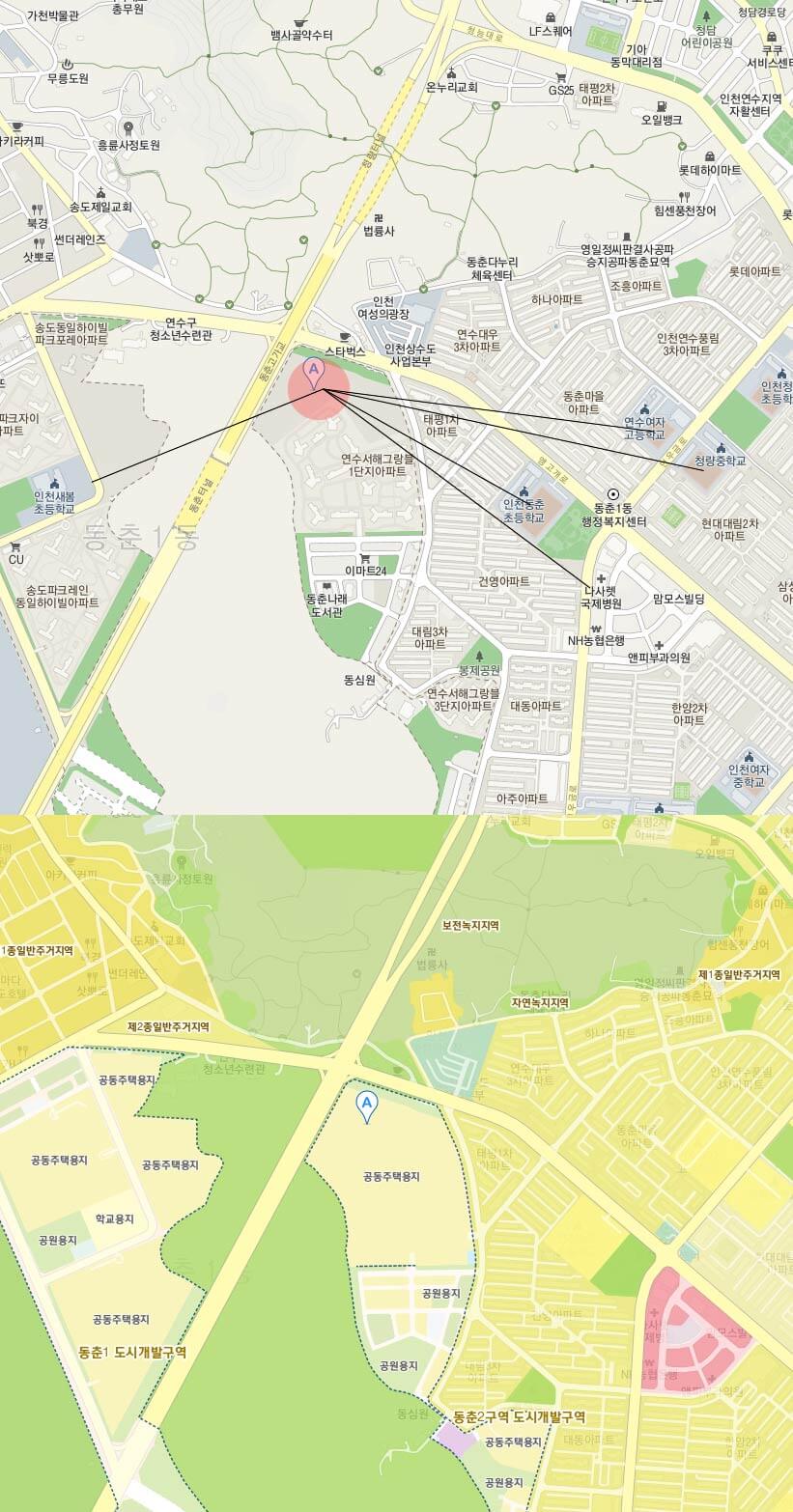 연수-서해그랑블-에듀파크-지도