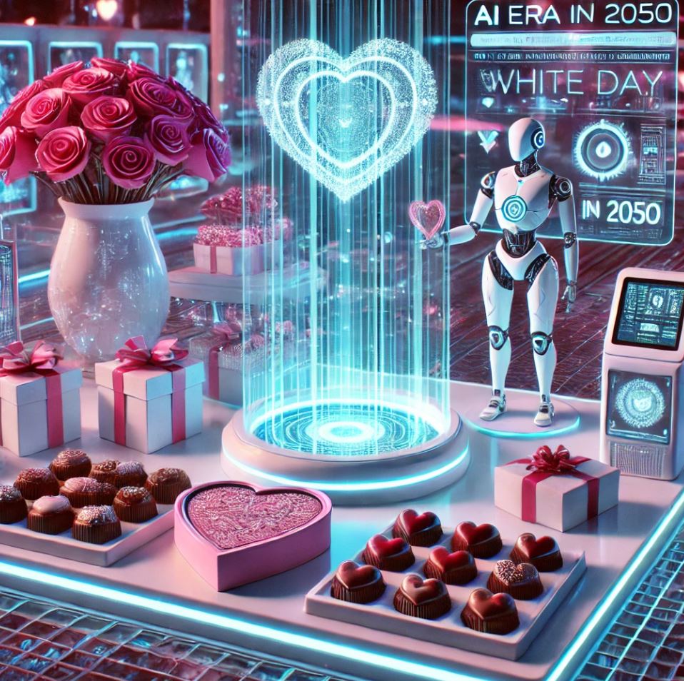 AI가 예측하는 2050년 화이트데이 사진