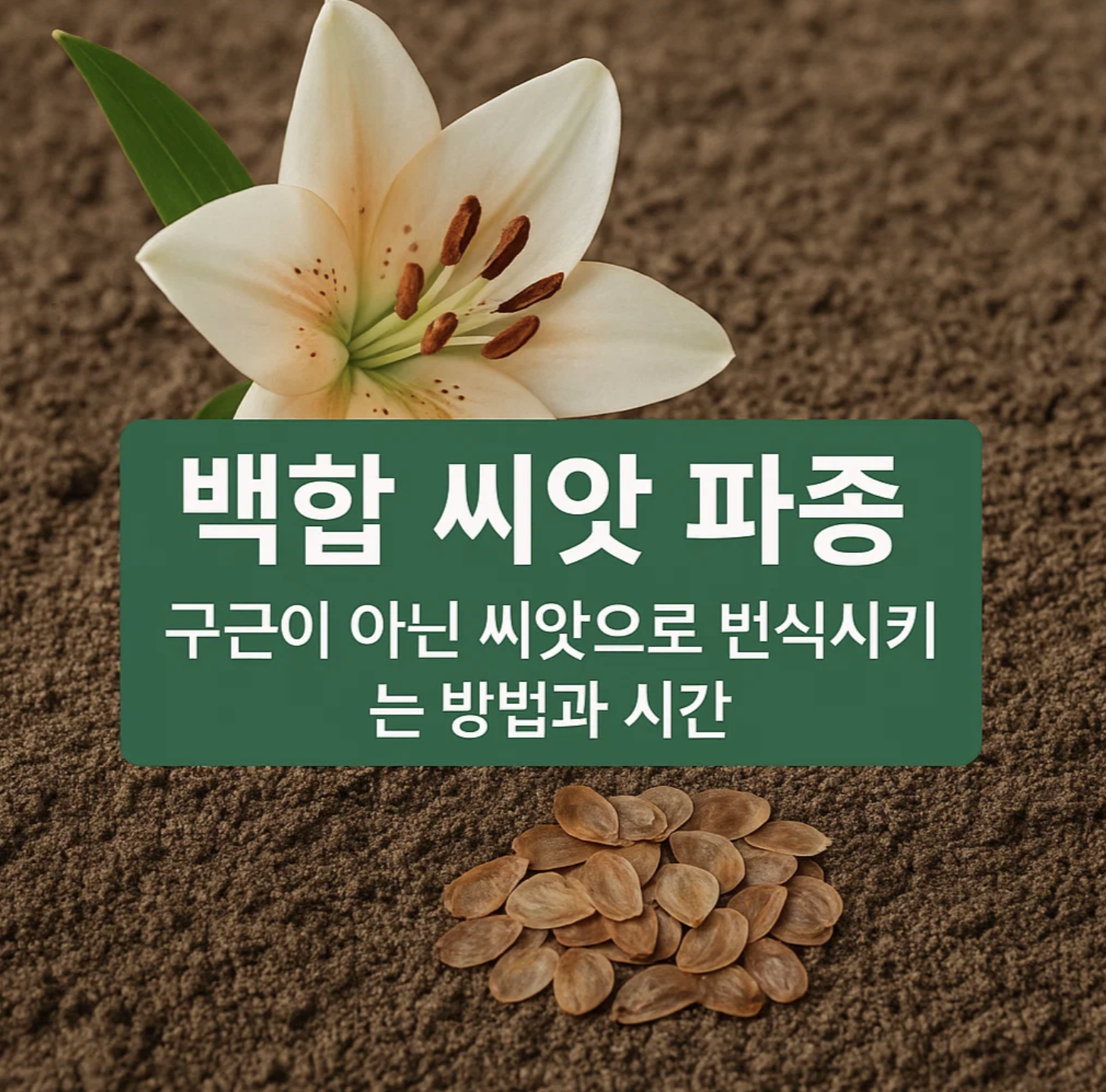 백합 씨앗 파종, 구근이 아닌 씨앗으로 번식시키는 방법과 시간