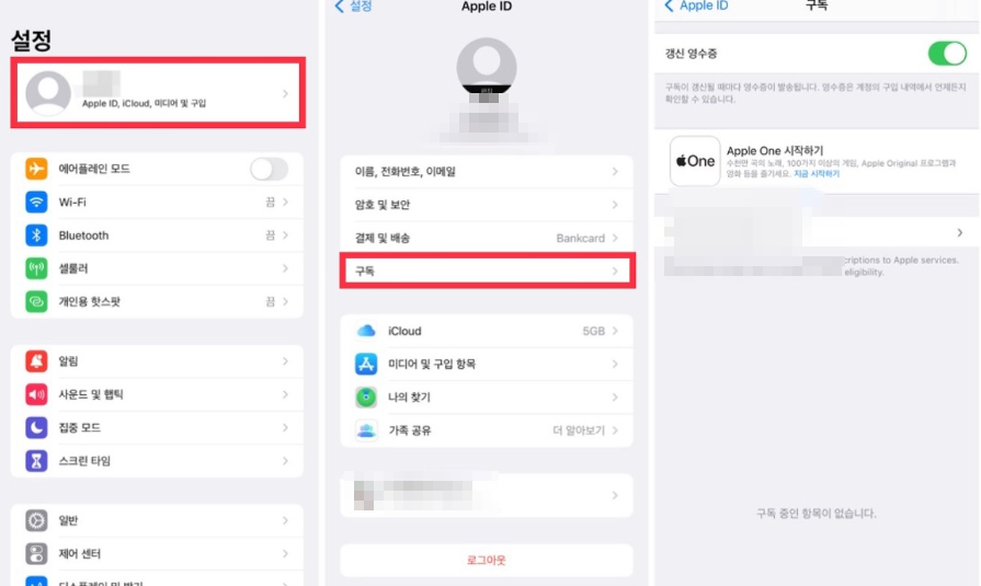 아이폰-구독내역보는법