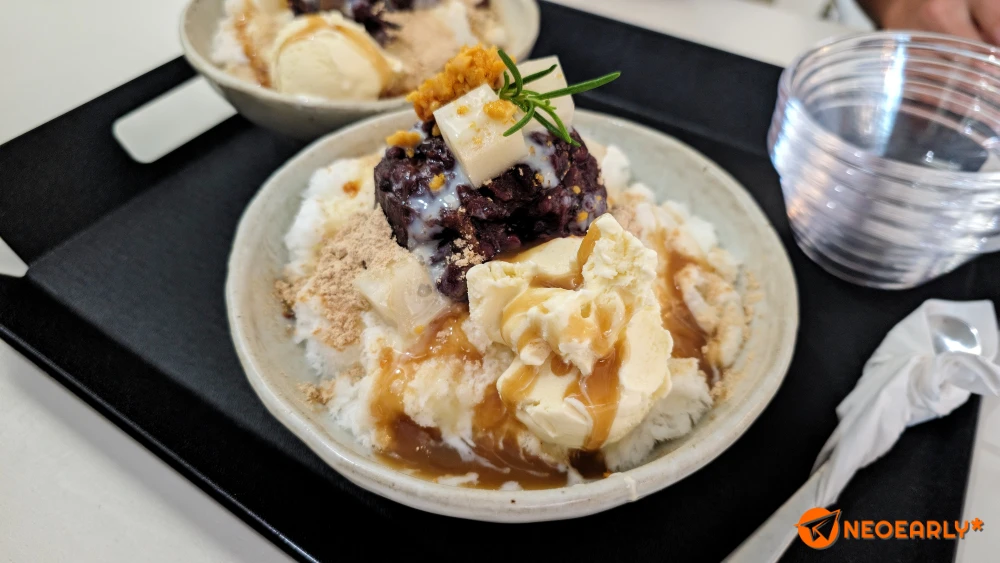 시원한 팥빙수입니다.