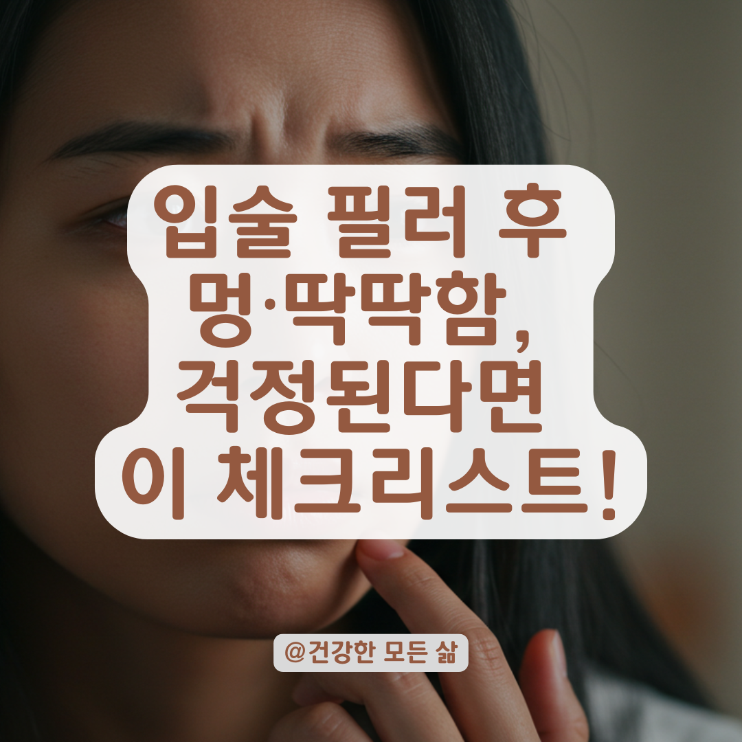 입술 필러 후 딱딱하고 멍이 심하다면, 확인해봐야 할 체크리스트