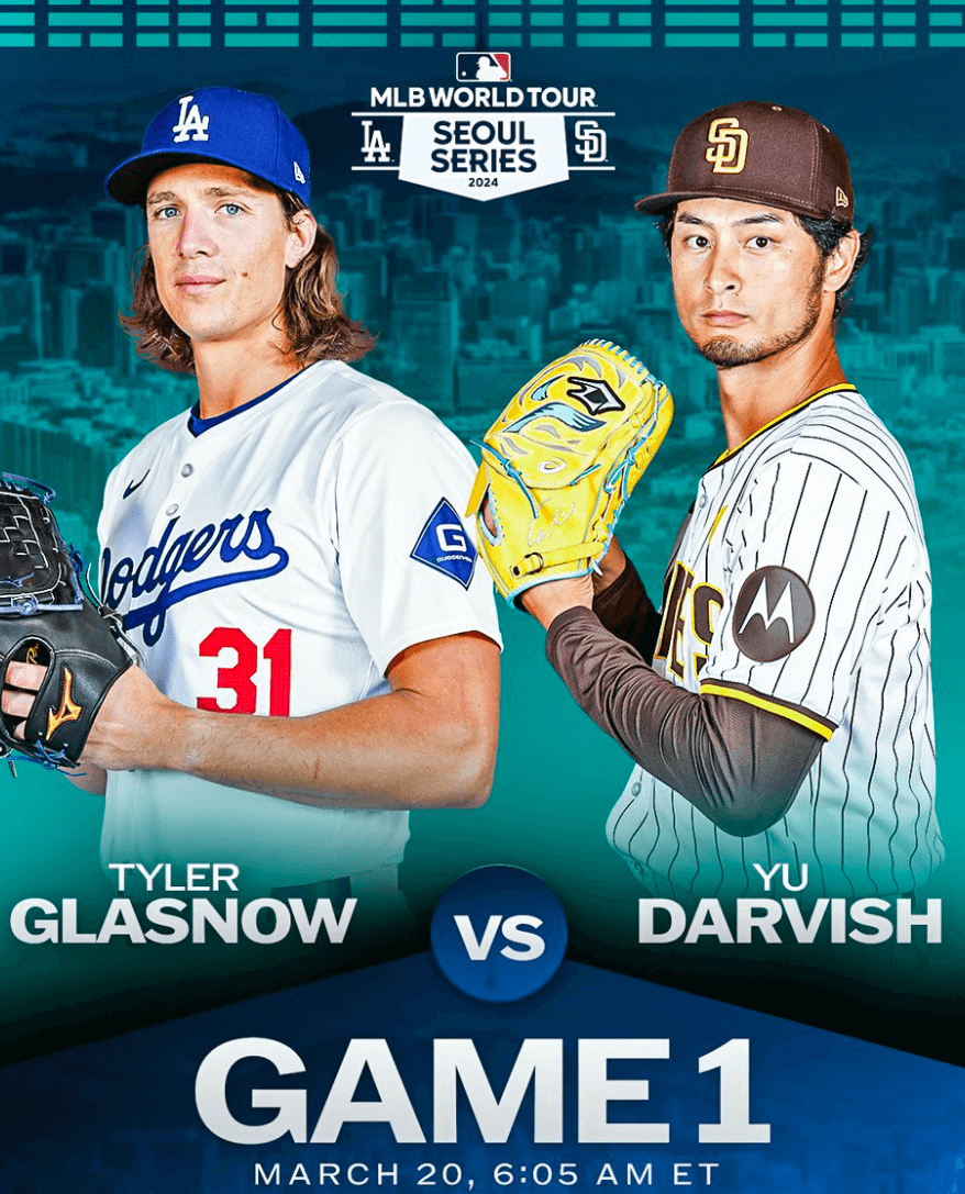 2024 MLB 공식 개만전 선발 대진 GAME1