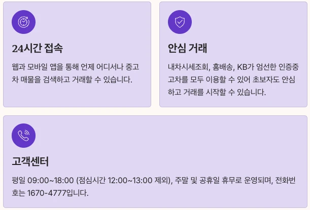 KB차차차 홈페이지 개요 정리