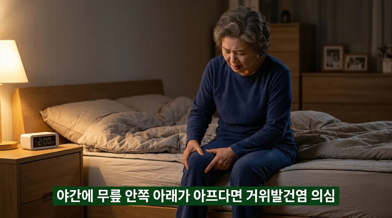무릎 안쪽 통증 거위발건염 퇴행성관절염 내측형 통풍 원인 상세