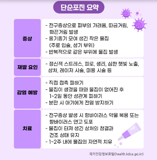 단순포진 관리
