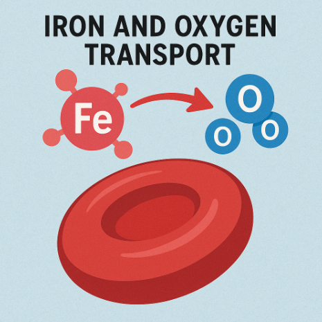 철분이 산소 운반과 피로해소에 도움을 준다는 표현