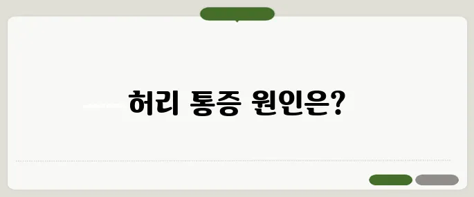 허리가 아픈 이유 다양하게 존재 자세와 디스크 확인 필요