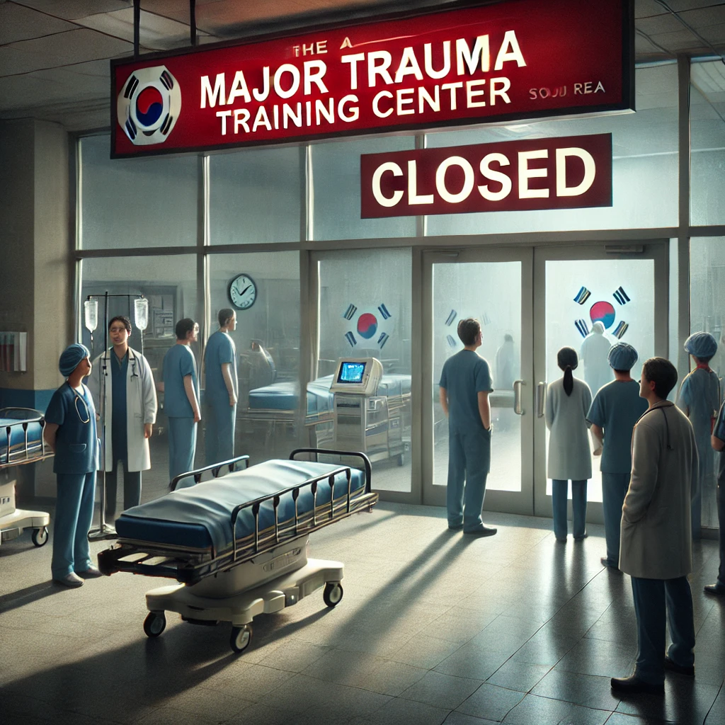 이 사진은 AI로 제작한 이미지로 중증외상 전문의 수련센터 폐쇄 관련 이미지 입니다.