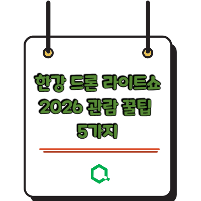 한강 드론 라이트쇼 2026 관람 꿀팁 5가지