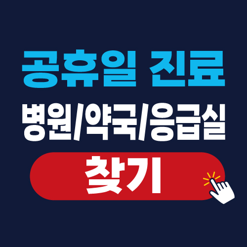 공휴일 진료하는 병원, 약국, 응급실 찾기