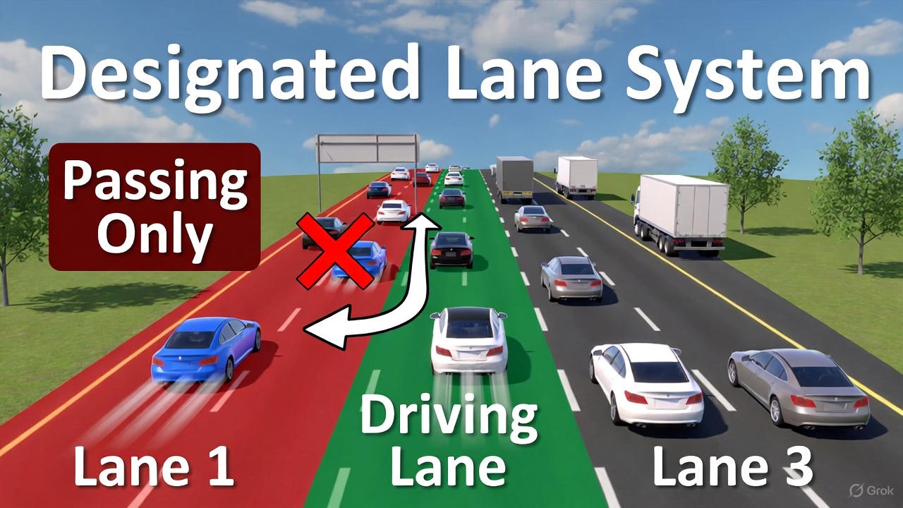 고속도로 1차선 정속 주행 관련 사진