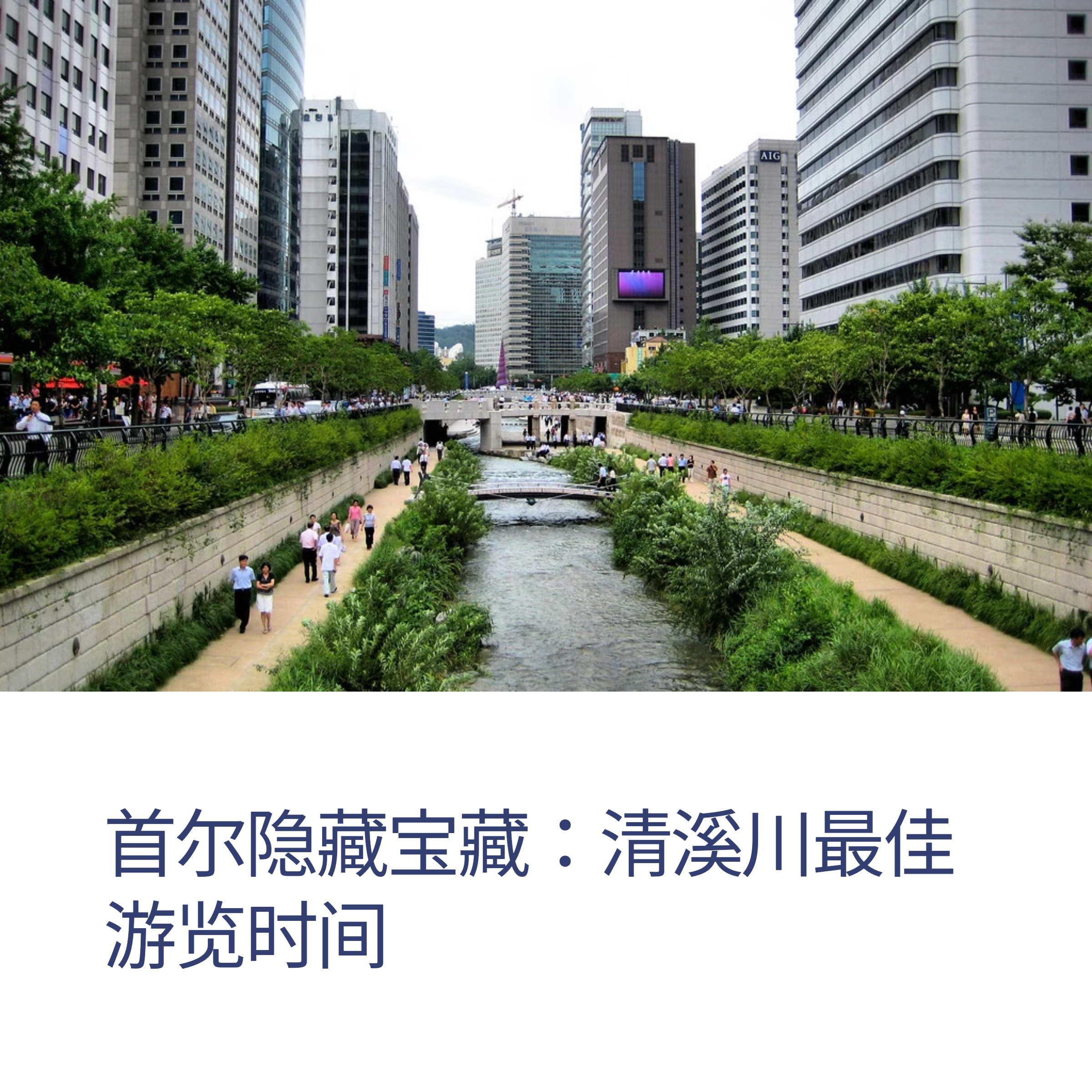 清溪川散步最佳时间：外国游客指南