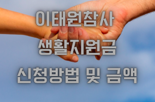 이태원참사 생활지원금 신청방법 및 금액, 보상, 자격