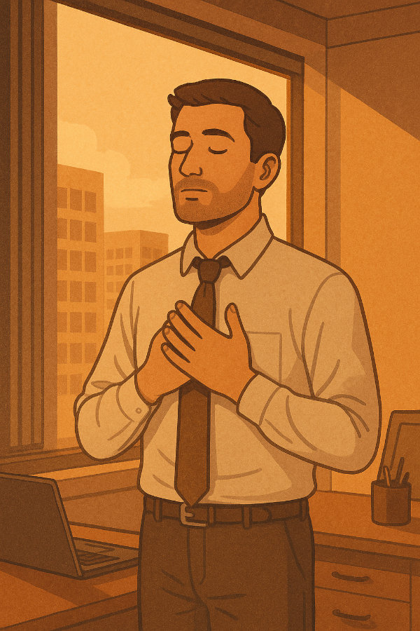 직장 내 멘탈 관리 관련 일러스트 이미지