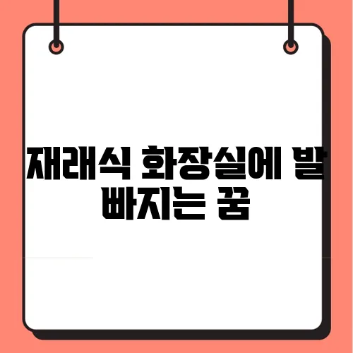 재래식 화장실에 발 빠지는 꿈