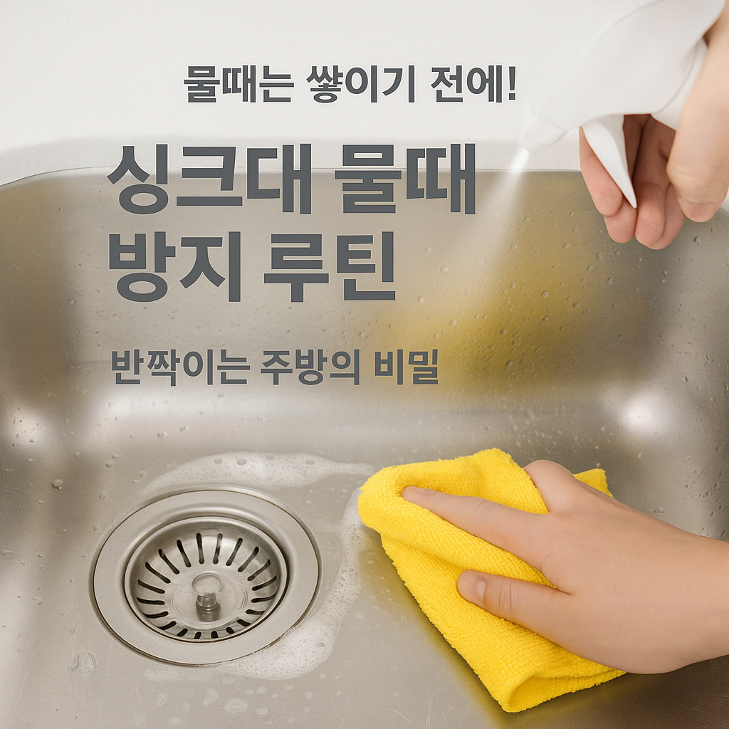 [10편] 주방 싱크대 청소, 물때 방지 루틴