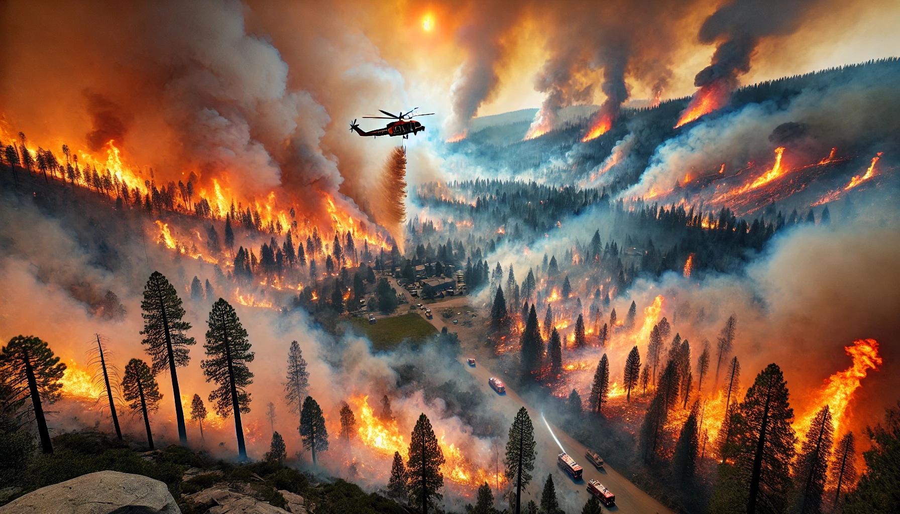 전국 산불 피해의 심각성을 묘사한 이미지