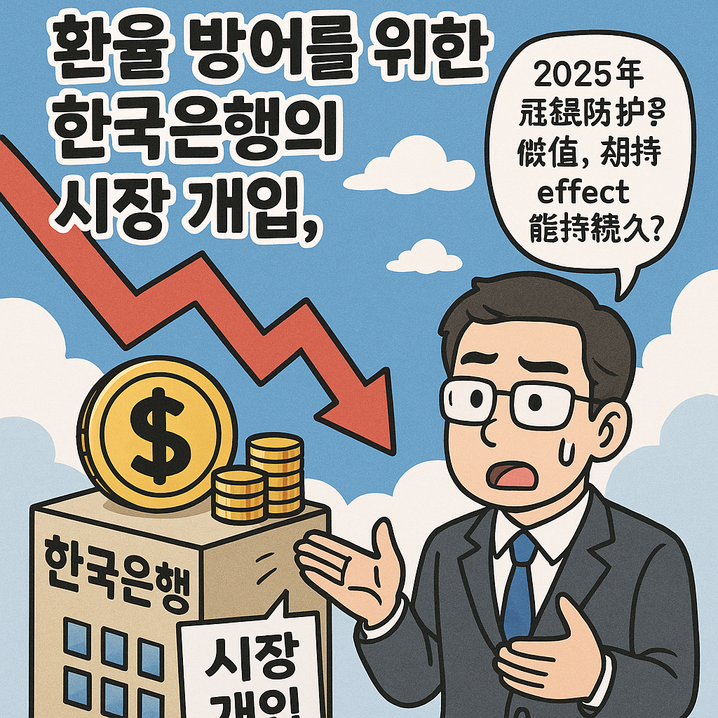 환율 방어를 위한 한국은행의 시장 개입,