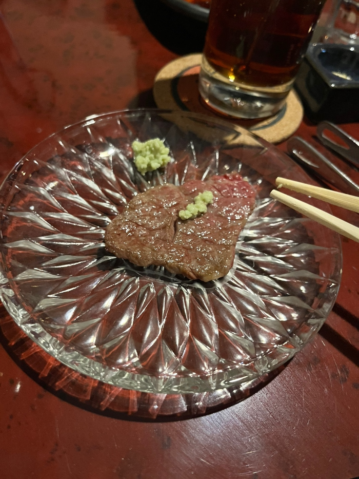 생와사비에 소고기