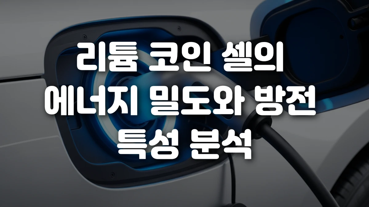 리튬 코인 셀의 에너지 밀도와 방전 특성 분석