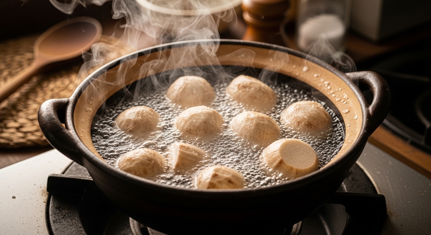 토란 껍질 까는법