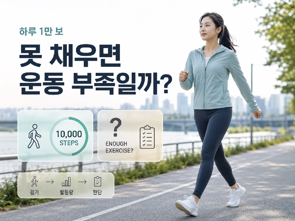 하루 1만 보를 못 채우면 운동이 부족할까