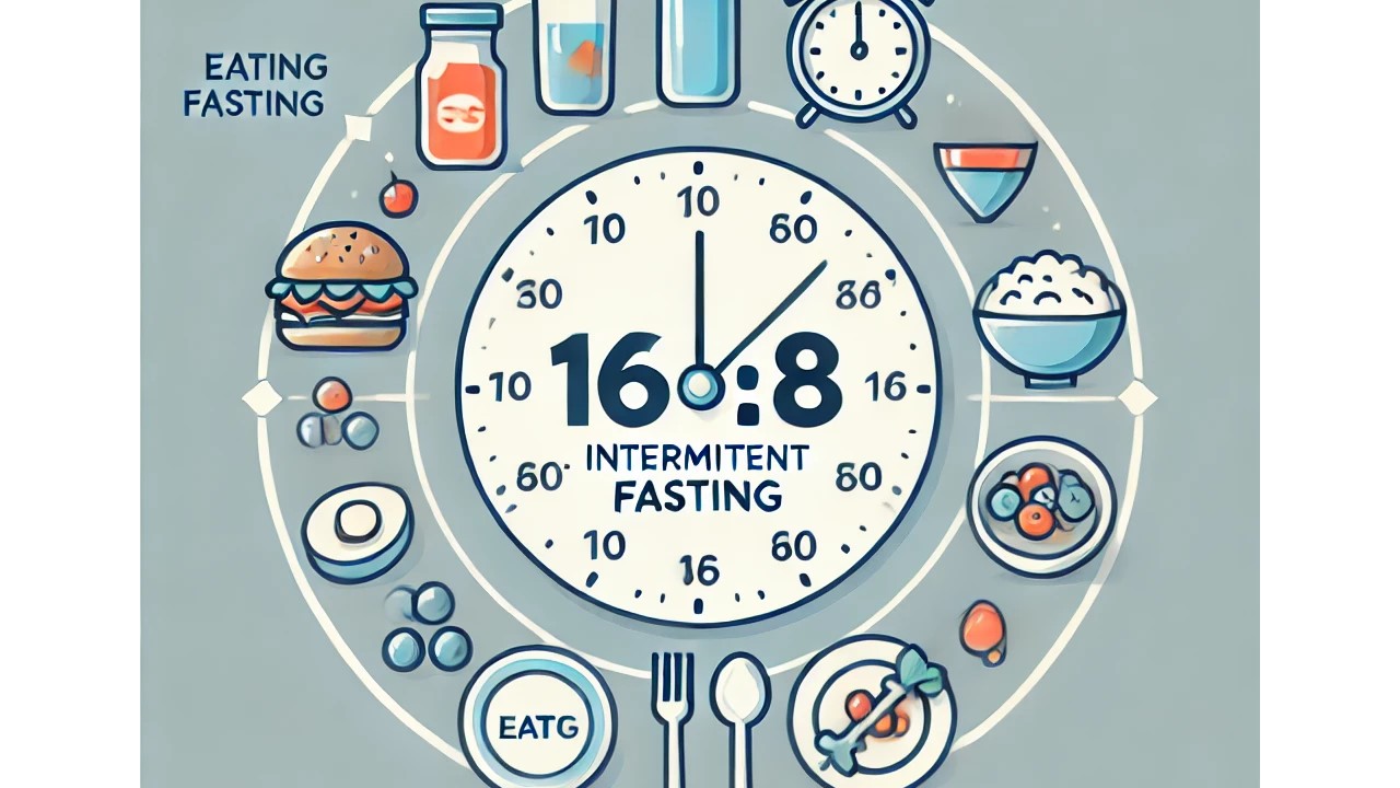 간헐적 단식 16:8 - 시간 구분이 명확한 간헐적 단식 개념 인포그래픽
