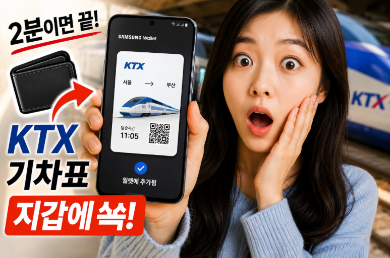 KTX 기차표, 삼성 월렛에 2분 만에 넣는 법