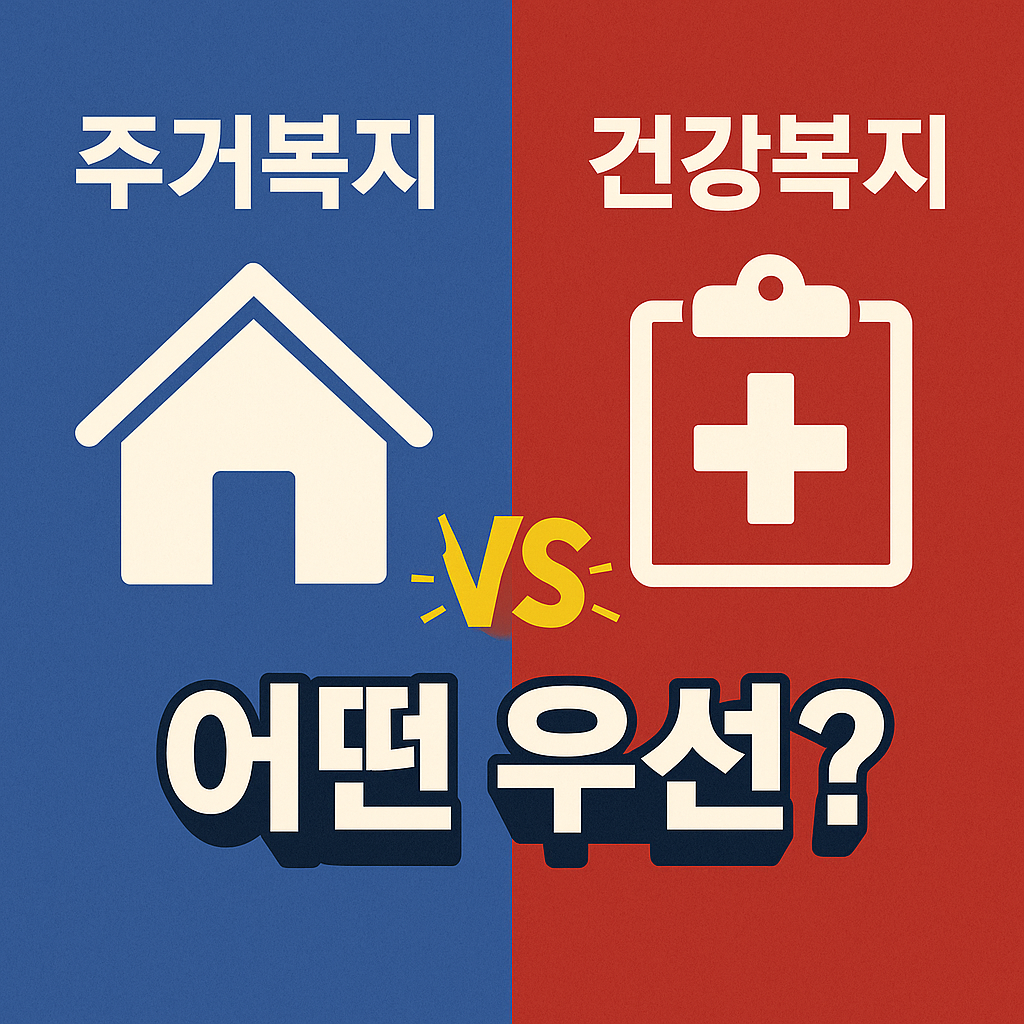주거복지 vs 건강복지 관련 사진