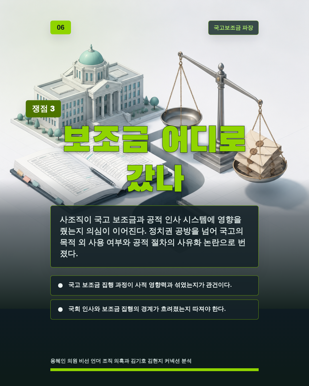 보조금 어디로 갔나