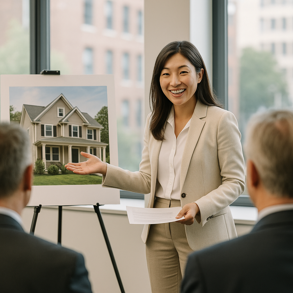 브리핑하는 리얼터