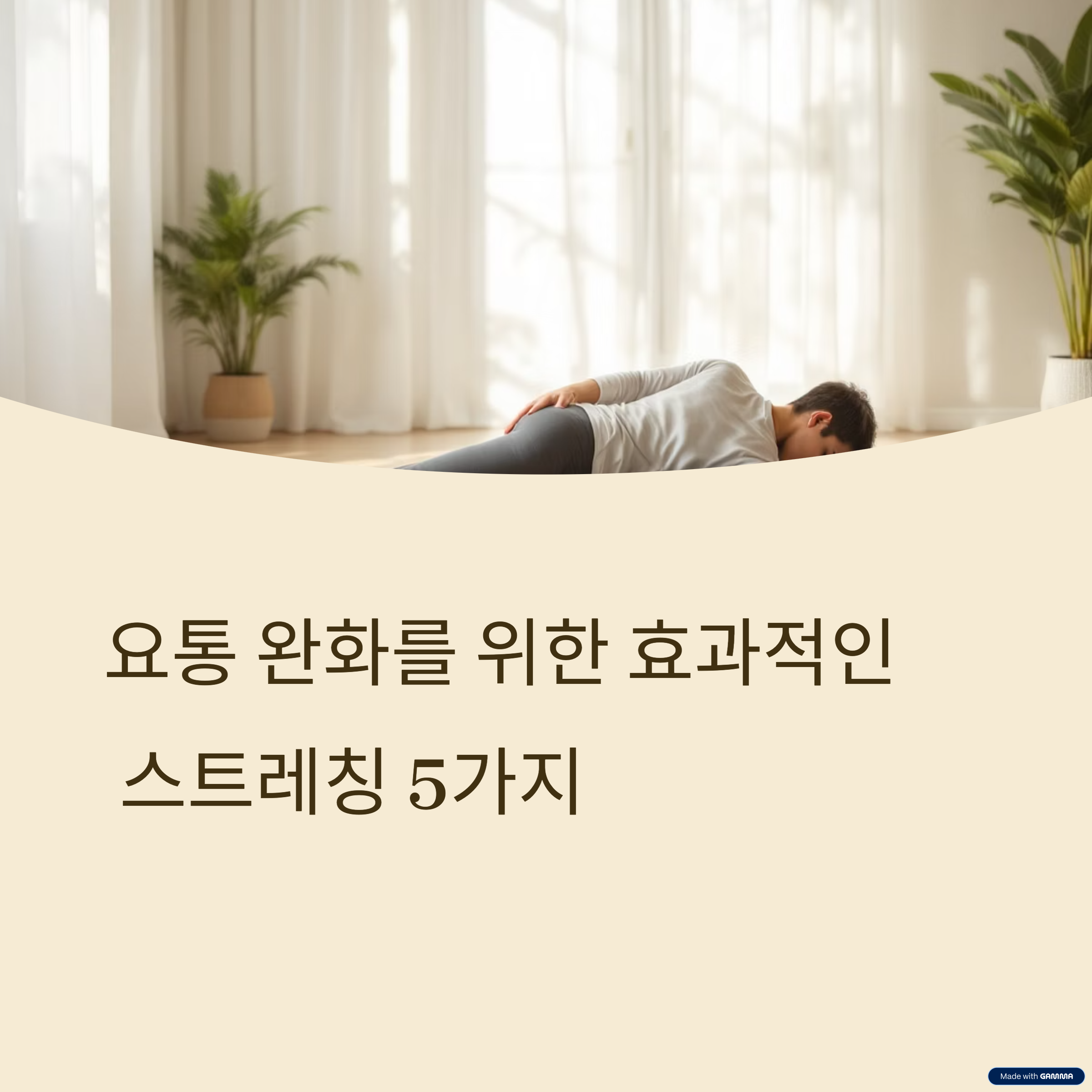 요통 완화에 효과적인 스트레칭 자세