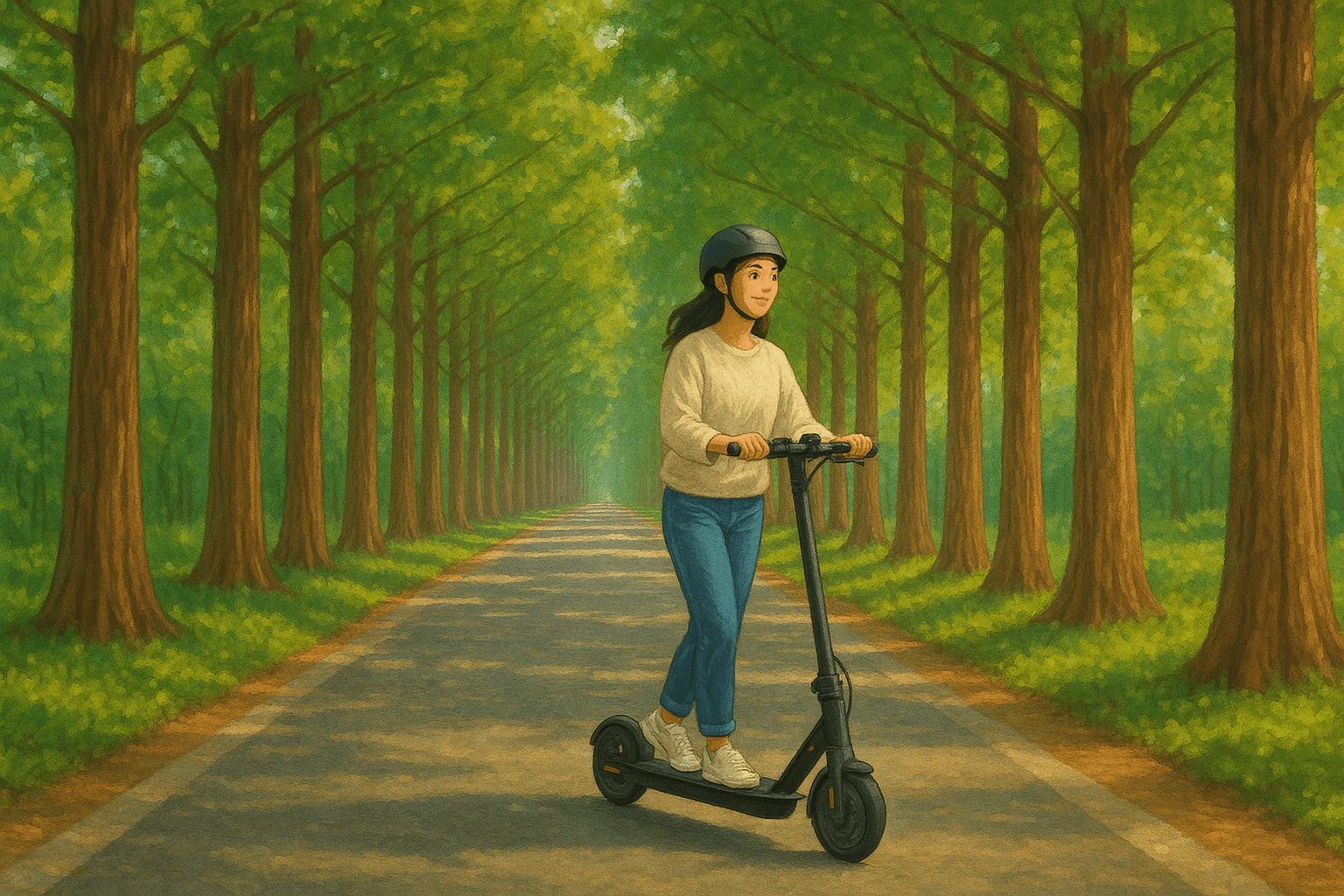 담양 메타세쿼이아길 전동킥보드 체험