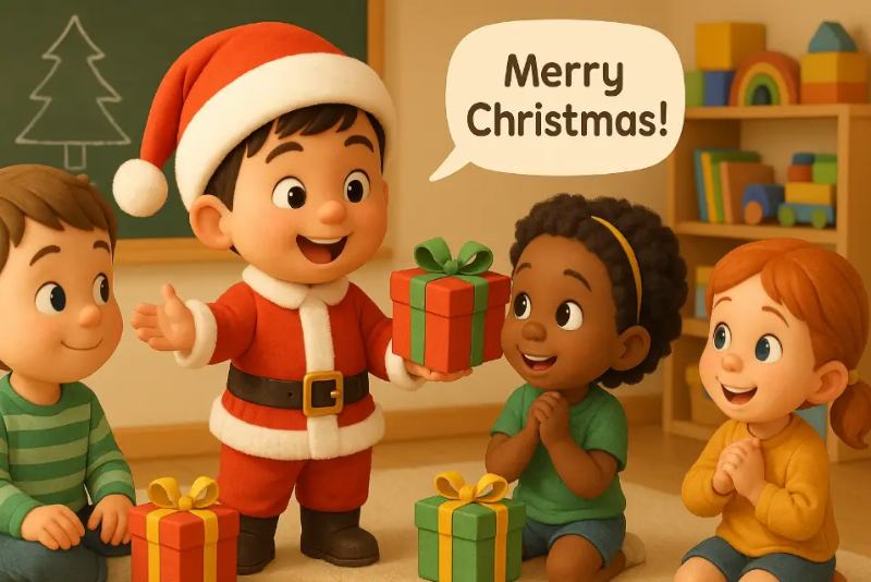 유치원생 산타복장 선물