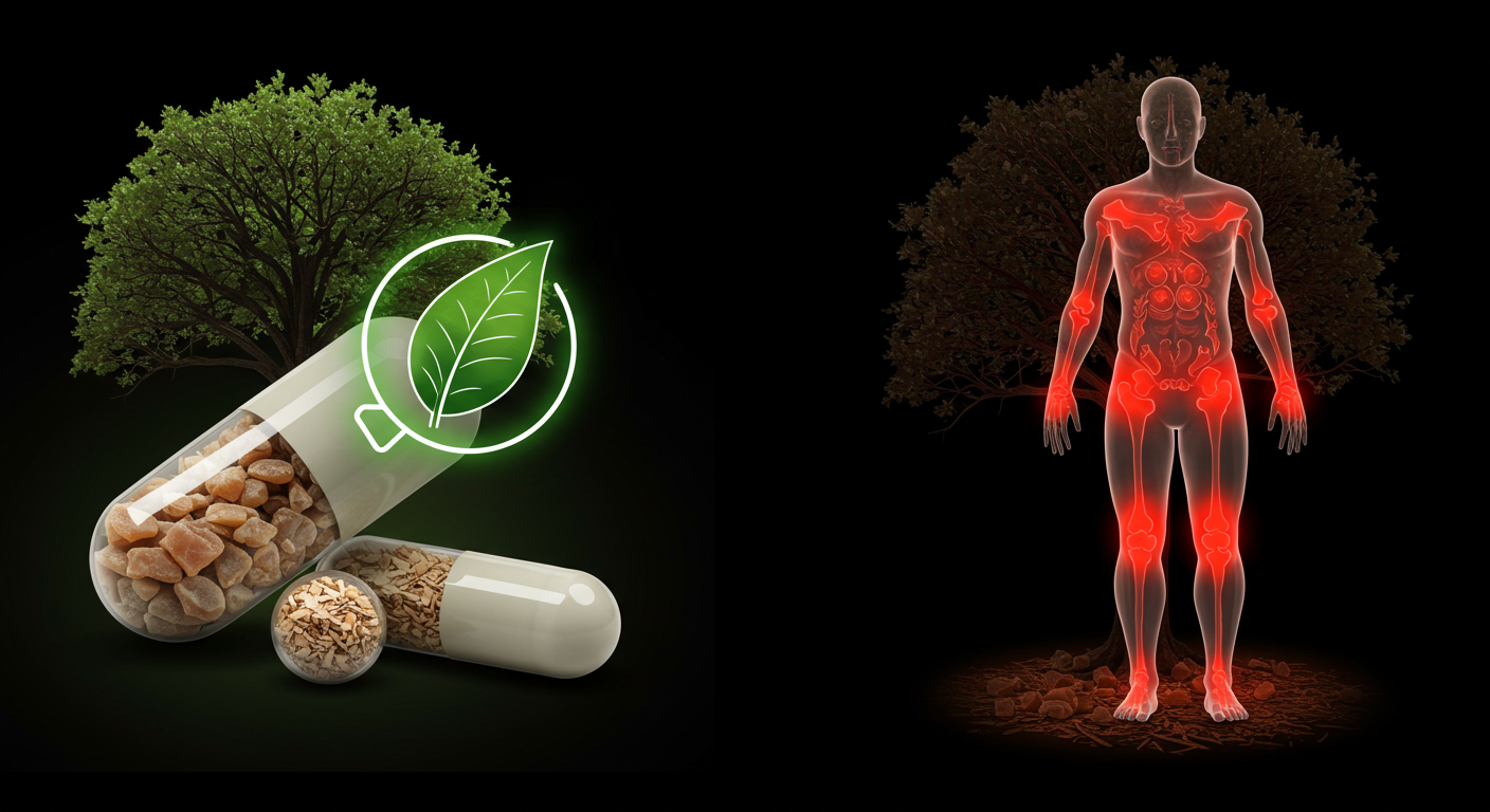 "보스웰리아: 항염 작용 중심의 자연 성분"에 대한 이미지입니다.