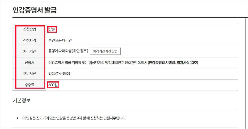 인감증명서 인터넷발급