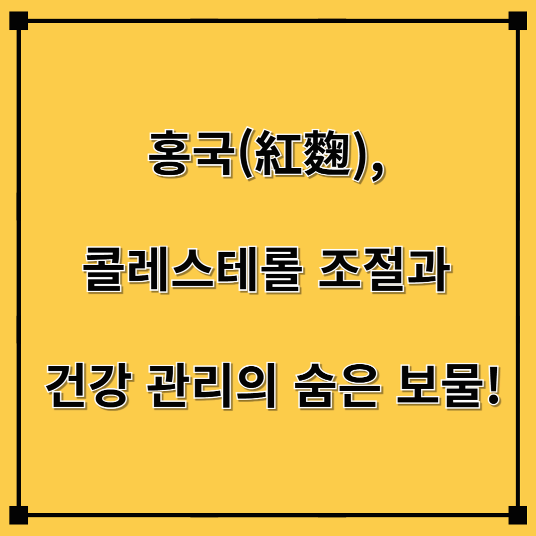 홍국(紅麴), 콜레스테롤 조절과 건강 관리의 숨은 보물!