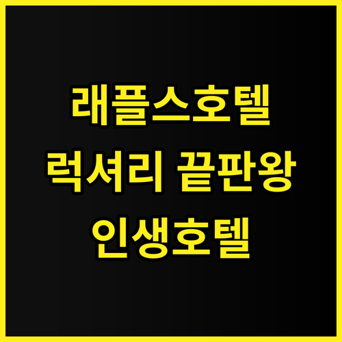 래플스 센토사 싱가포르 추천 후기 럭..
