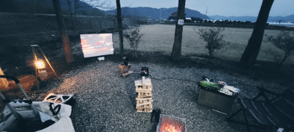경호강 그린캠프 해질녘